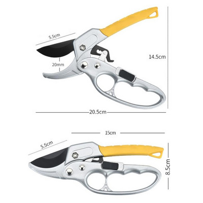 Universālās dārza atzarošanas šķēres griezējs ar augstu oglekļa tēraudu dārzkopības iekārta šķērveida zaru atzarotājs trimmers instrumenti jauns