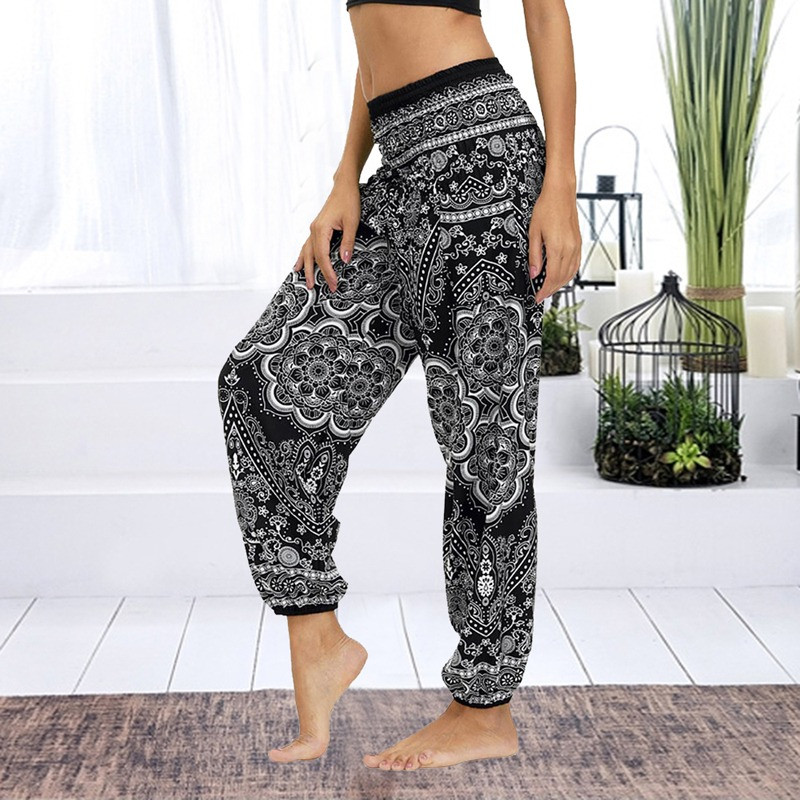 Trend Boho lahtised naiste püksid vabaaja hipipüksid kottis Aladdin Harem püksid joogapüksid hubased jooga säärised pantalones de mujer