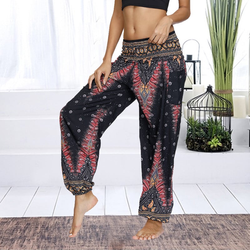 Trend Boho lahtised naiste püksid vabaaja hipipüksid kottis Aladdin Harem püksid joogapüksid hubased jooga säärised pantalones de mujer