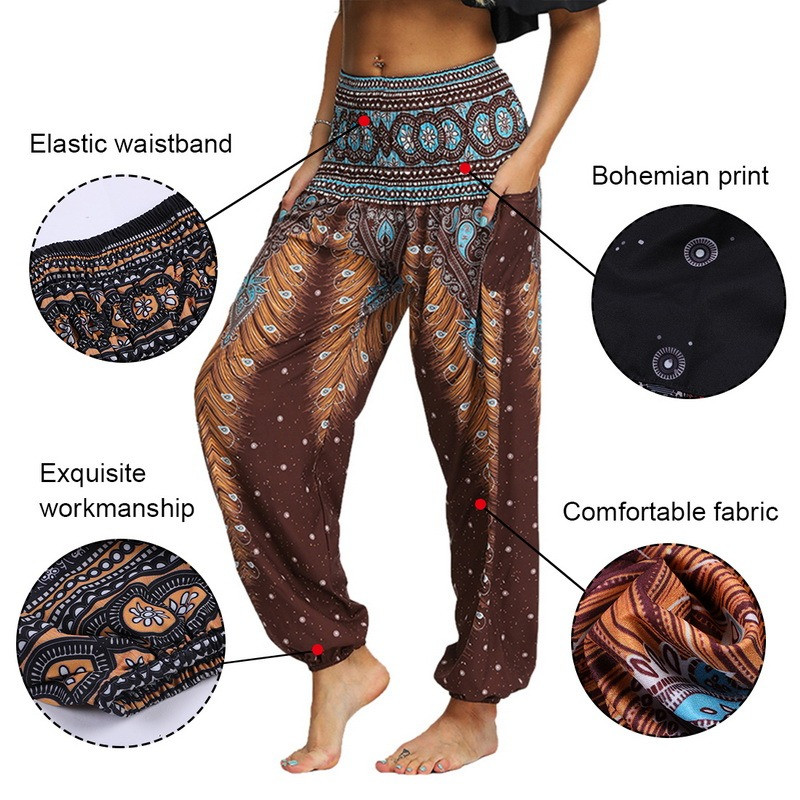 Trend Boho lahtised naiste püksid vabaaja hipipüksid kottis Aladdin Harem püksid joogapüksid hubased jooga säärised pantalones de mujer