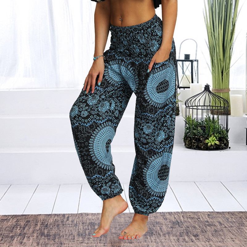 Trend Boho lahtised naiste püksid vabaaja hipipüksid kottis Aladdin Harem püksid joogapüksid hubased jooga säärised pantalones de mujer