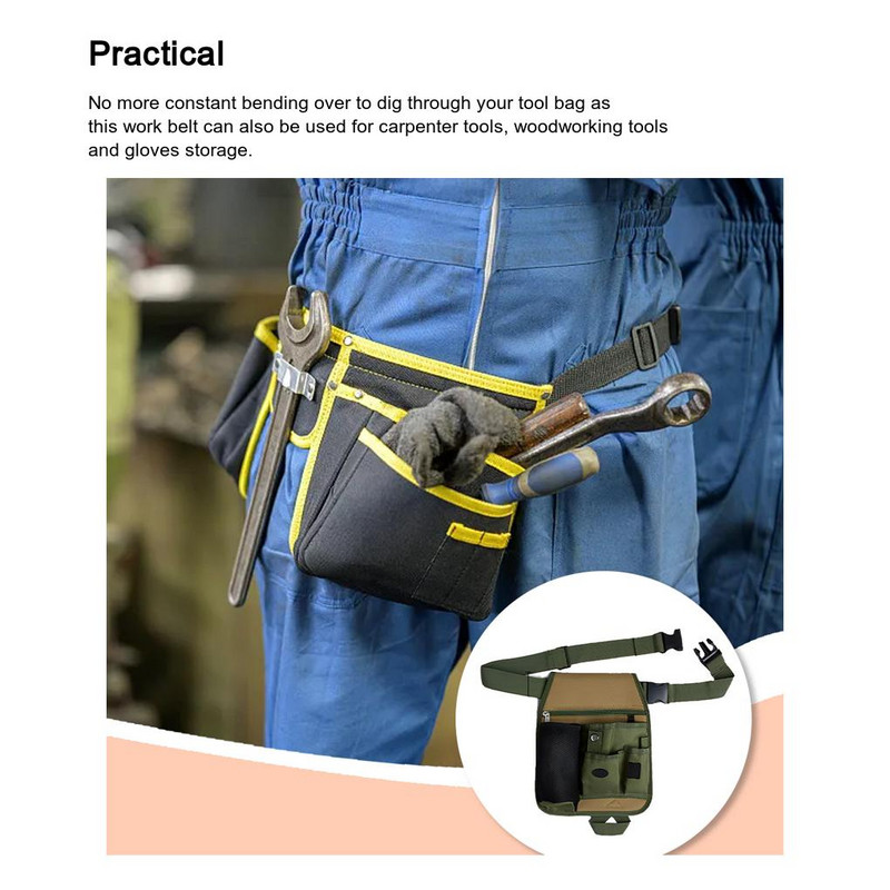 Dārza darbarīki Jostas soma Regulējams jostas aparatūras konteineru uzglabāšanas maisiņš