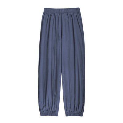 Pantaloni harem de damă, din bumbac lejer, din in, Pantaloni respirabili până la glezne Pantaloni harem casual