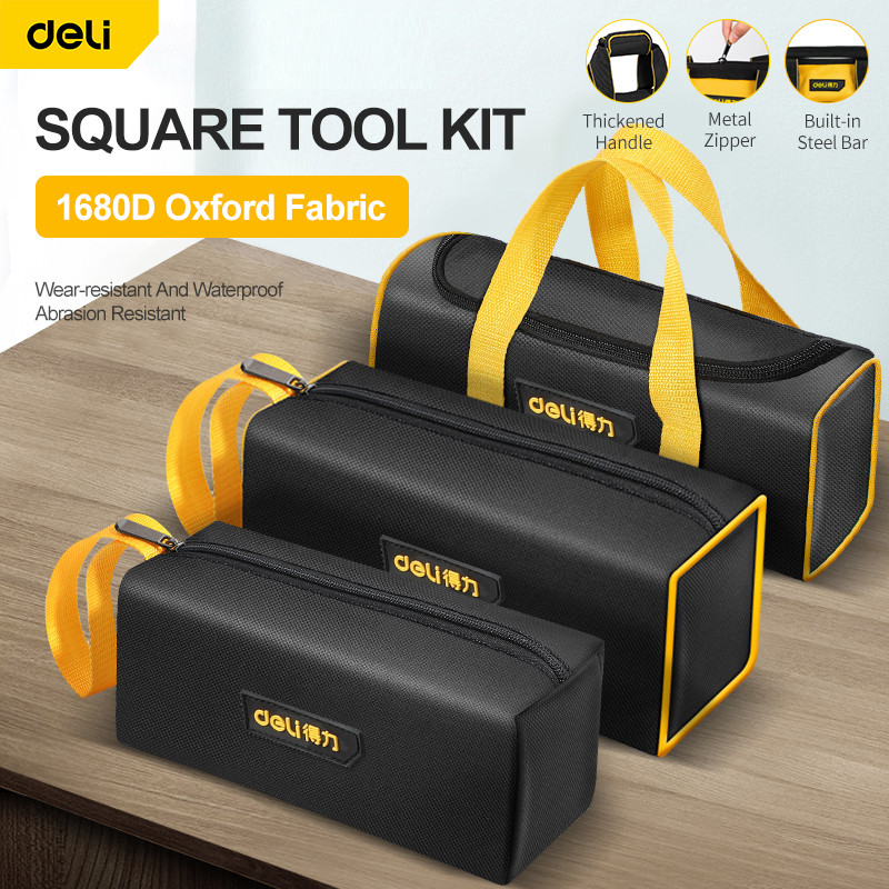 Többfunkciós szerszámtáska Több zsebes vízálló leesésgátló tárolótáska 1680D Oxford textil villanyszerelő táska