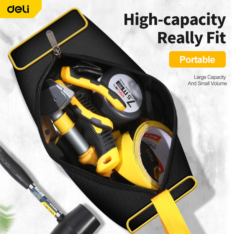 Többfunkciós szerszámtáska Több zsebes vízálló leesésgátló tárolótáska 1680D Oxford textil villanyszerelő táska
