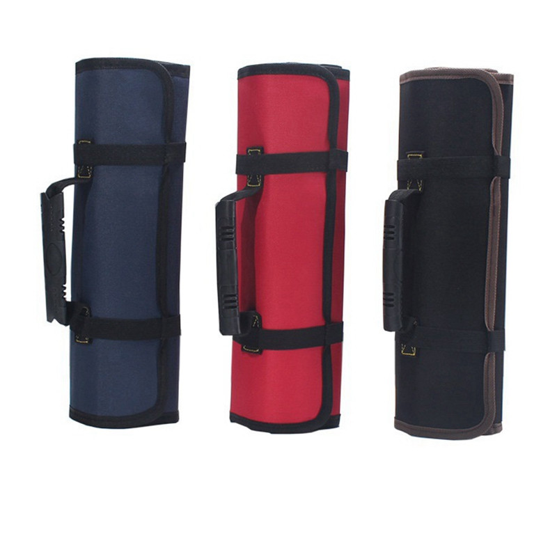 Mutrivõtme rullimistööriista rullkott taskutega, veekindel lõuendist mutrivõtme rullikott meistrimeeste jaoks