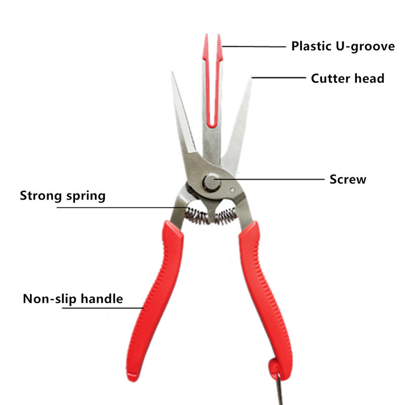 Kahe teraga õunakorjamise käärid kiivi pirni harvendamiseks käärid kahe suuga disainiga õhukesed puuviljakorjamise käärid aia käsitööriist