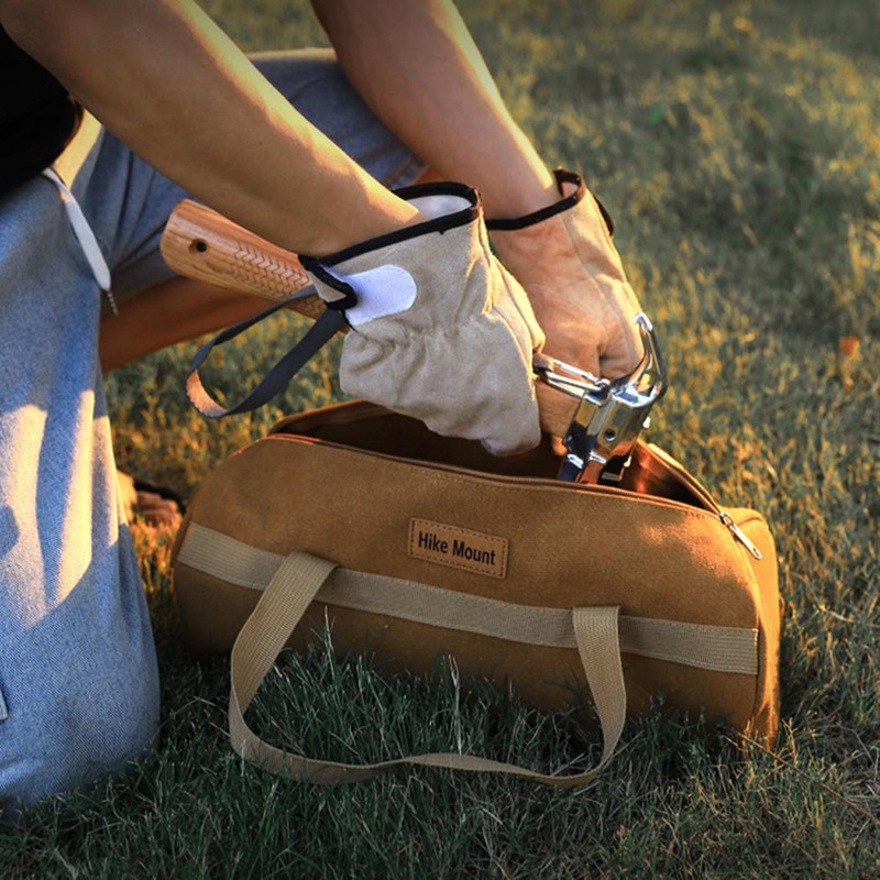 Rīku organizators Praktiska noturība pret plīsumiem pagrieziena līnija glīti āra kempinga komplekta uzglabāšanas soma āra vajadzībām