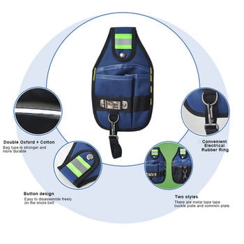Чанта за кръста за съхранение на комплект за ремонт Чанта за хардуерен държач за инструменти Чанта за поддръжка на електротехник 600d Джоб за кръста от оксфордски плат