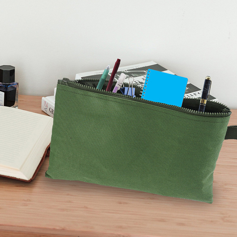 6db szerszámtáska cipzáras tok Többcélú tárolótáska Vászon szerszámtáska táska