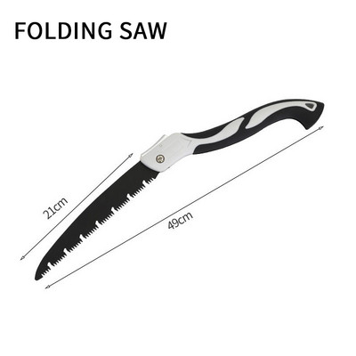 Daudzfunkcionāls saliekams zāģa asmens rokas zāģis kokapstrādes griešanas instrumenti SK5 tērauda rokturi saliekami asi dārza instrumenti