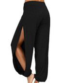 Merry Pretty Summer Magas hasítású Haren Nadrág Női Solid Hippi Harem Széles nadrág Nadrág S-3XL