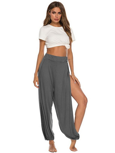 Merry Pretty Summer Magas hasítású Haren Nadrág Női Solid Hippi Harem Széles nadrág Nadrág S-3XL