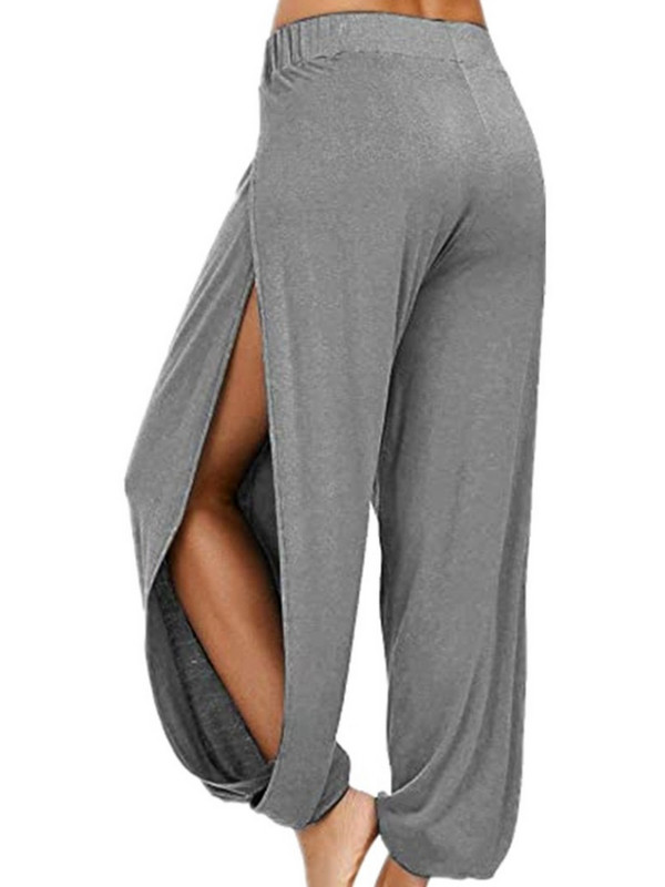 Merry Pretty Summer Magas hasítású Haren Nadrág Női Solid Hippi Harem Széles nadrág Nadrág S-3XL