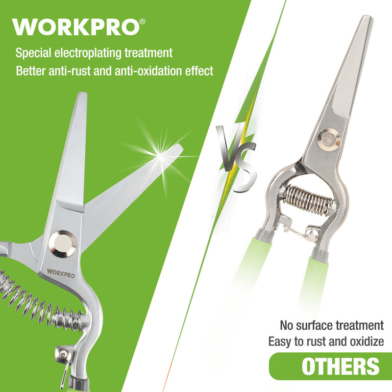 WORKPRO 2PC metszőolló készlet Kerti szerszámok Olló Galvanizálás Kerti szerszámok Kerthez