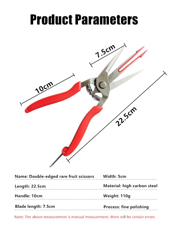 Kahe teraga õunakorjamise käärid kiivi pirni harvendamiseks käärid kahe suuga disainiga õhukesed puuviljakorjamise käärid aia käsitööriist