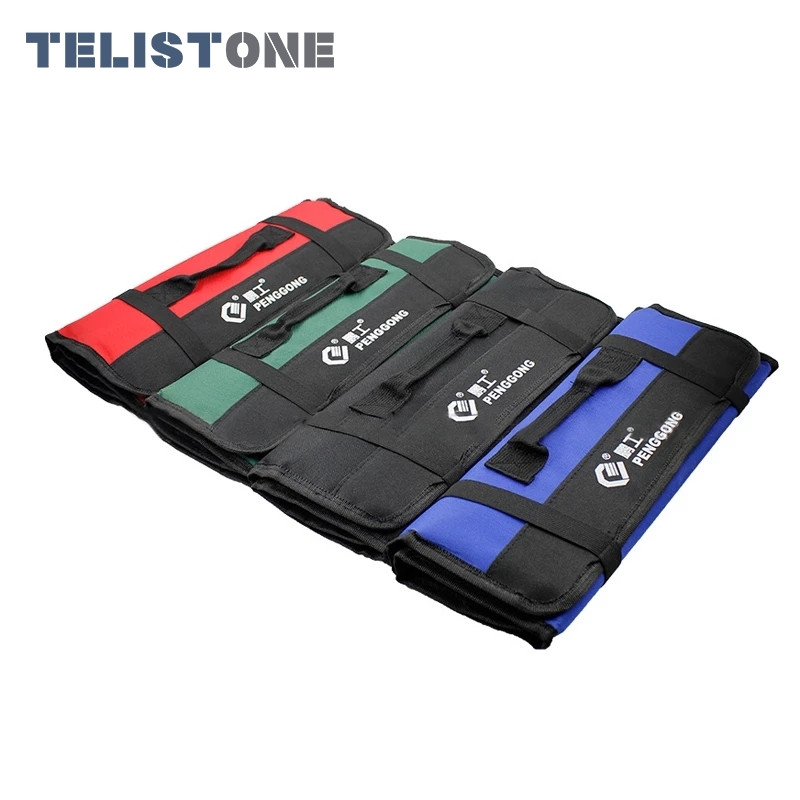 Daudzfunkciju rullīšu instrumentu somas Oxford Canvas Praktiski rokturi Somas Kalts Elektriķa pārnēsāšanas instrumentu komplekts Instrumentu pakotne