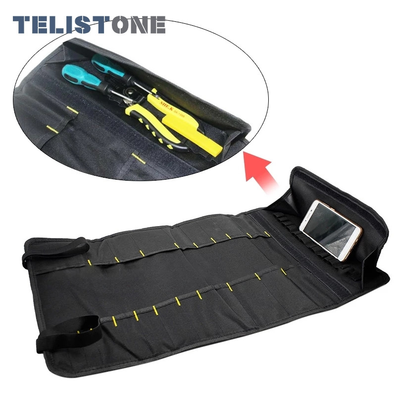 Daudzfunkciju rullīšu instrumentu somas Oxford Canvas Praktiski rokturi Somas Kalts Elektriķa pārnēsāšanas instrumentu komplekts Instrumentu pakotne