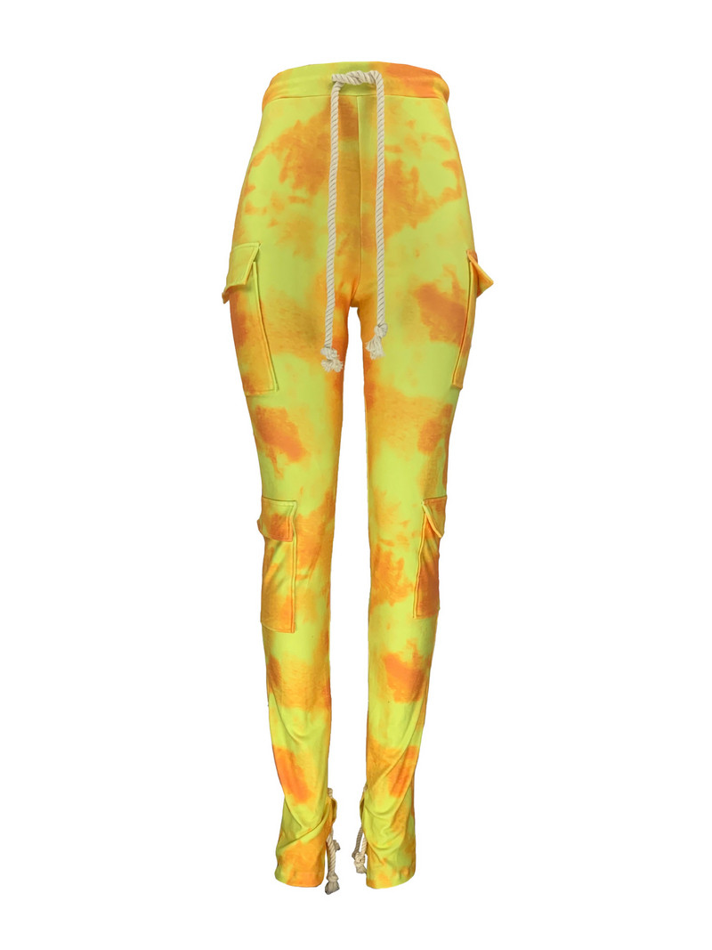 Sügistalvised paksud naiste kamuflaažipüksid ja püksid, nööriga Jogger, virnastatud küljetaskutega higipüksid