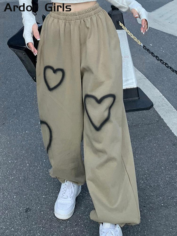 Sieviešu sporta bikses uz ielas, hiphops, 2023. gada pavasara vasara, brīvas, liela izmēra sieviešu sporta bikses