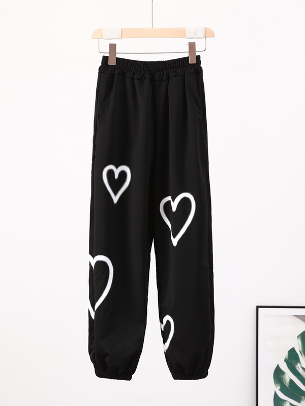 Sieviešu sporta bikses uz ielas, hiphops, 2023. gada pavasara vasara, brīvas, liela izmēra sieviešu sporta bikses