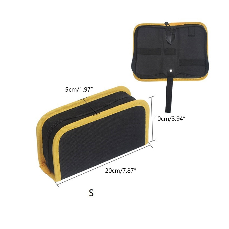 Továbbfejlesztett javítószerszámtartó táska Villanyszerelő szerszámtároló tasak csavarhúzók számára