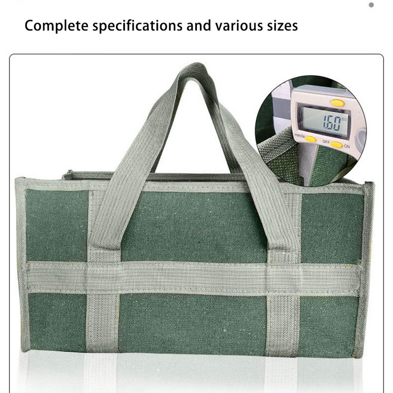 Vászon szerszámtároló táska hordozható csere nagy kapacitású daráló csavarkulcs csavarhúzó kézitáska tasak rendező 43x32x21cm