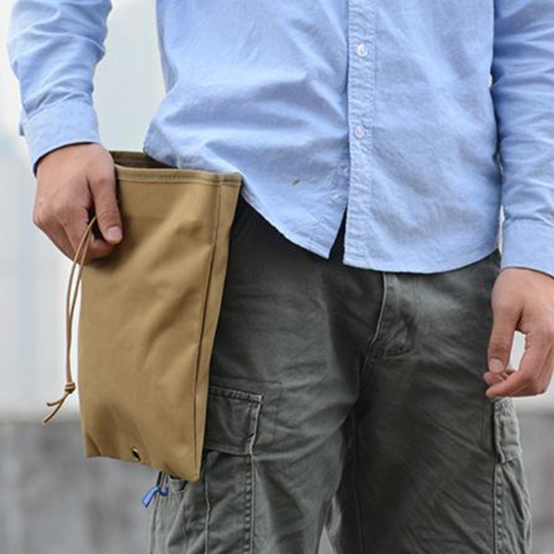 Molle Dump Pouch Oxford Fabric húzózsinór Magazin Hasznos zacskó Dump Bag Újrahasznosító Táska Tároló Szerszámtáska Férfi Női