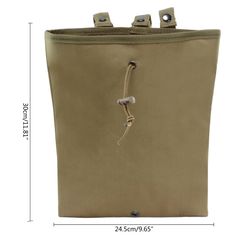Molle Dump Pouch Oxford Fabric húzózsinór Magazin Hasznos zacskó Dump Bag Újrahasznosító Táska Tároló Szerszámtáska Férfi Női