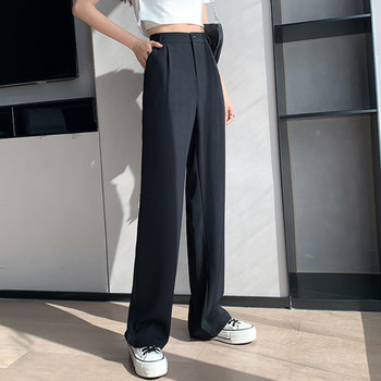 Casual ψηλόμεσο φαρδύ παντελόνι για γυναίκες Άνοιξη καλοκαίρι 2021 Νέο γυναικείο παντελόνι μέχρι το πάτωμα Γυναικεία streetwear παντελόνια