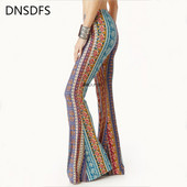 Ανοιξιάτικο φθινόπωρο παντελόνι με καμπάνα Γυναικείο παντελόνι Streetwear Flare Παντελόνι παραλίας Γυναικεία μόδα ελαστικό παντελόνι με στάμπα