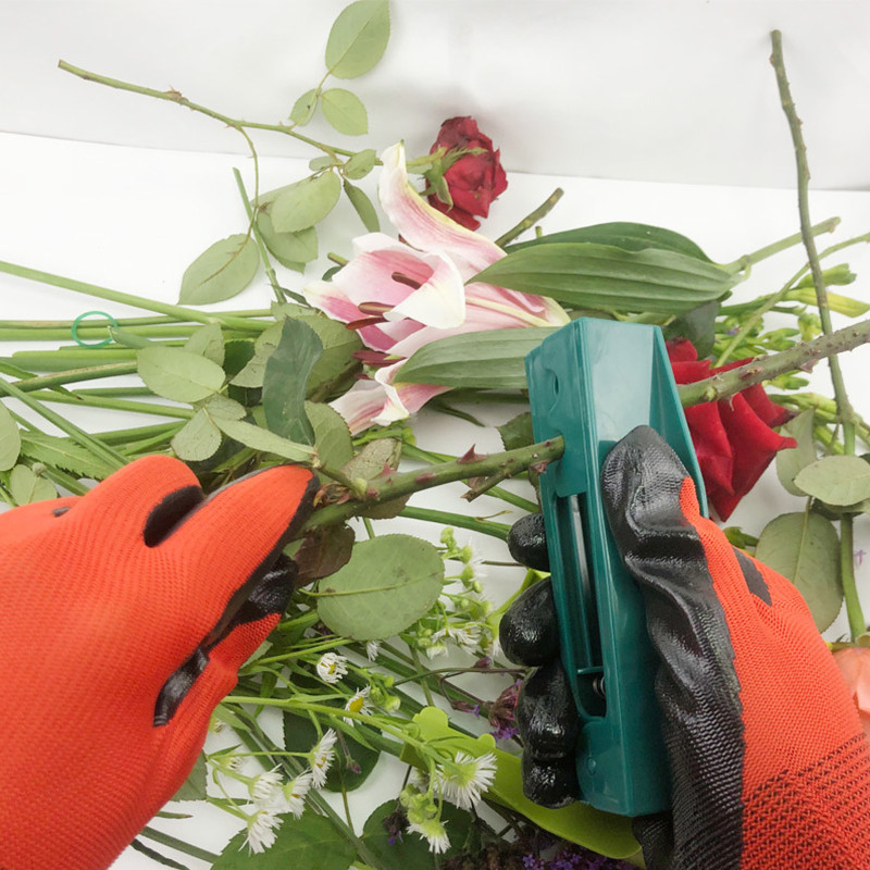 Dārza darbarīku florists Plastmasas dārza ziedu rožu ērkšķu stublāju lapu noņēmējs Rožu knaibles noņemšanas urbumi DIY griešanas rīks