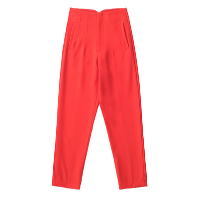 ZEVITY Sievietēm Modes Priekšējās Welt Kabatas Detaļas Šuves Bikses Vintage Augsts Viduklis Rāvējslēdzējs Fly Sieviešu potītes Bikses Mujer P1