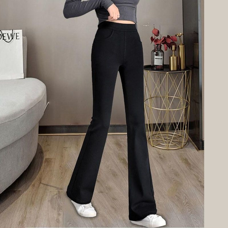 Pavasara rudens modes melnas bikses sievietēm ar augstu vidukli, biroja ikdienišķa korejiešu stila sieviešu ikdienas ērtas bikses 2023