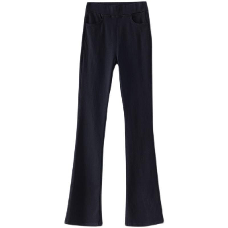 Pavasara rudens modes melnas bikses sievietēm ar augstu vidukli, biroja ikdienišķa korejiešu stila sieviešu ikdienas ērtas bikses 2023