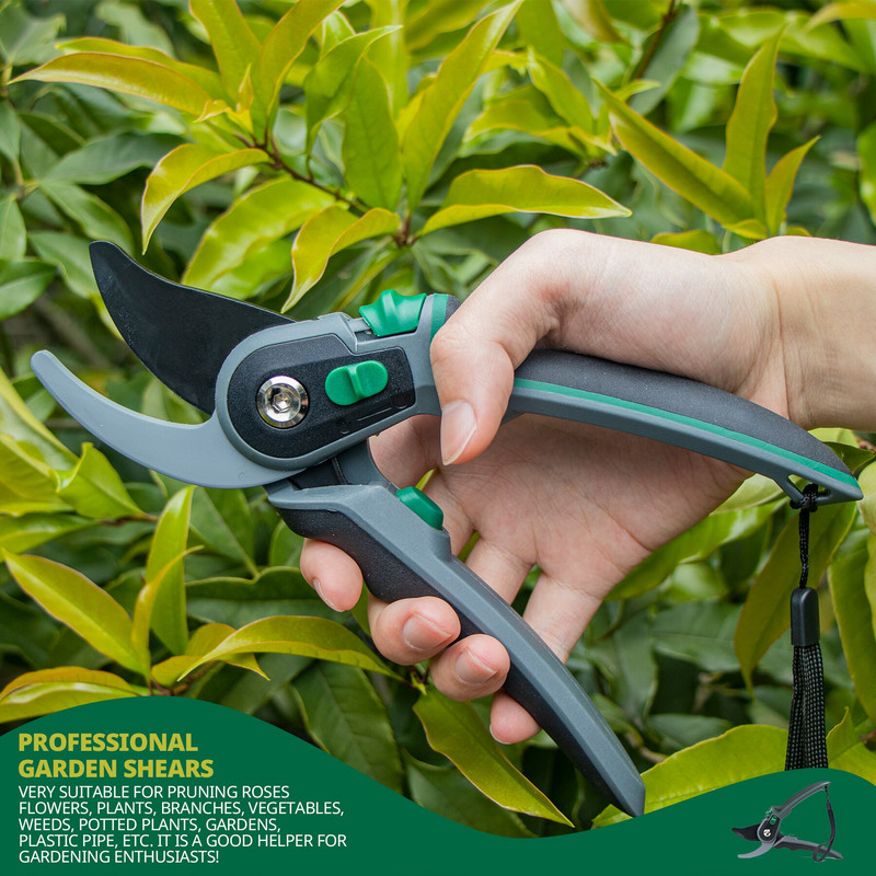 Kerti metszőolló SK5 pengéjű metszőolló Beépített rugó bonsai gyümölcsfákhoz Virágágak Kerti metszőolló