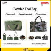 Kaasaskantav tööriistakott, suure mahutavusega hoiuruum Multifunktsionaalne veekindel remondivõti kruvikeeraja rulltööriista organiseerija lõuendist kandekott