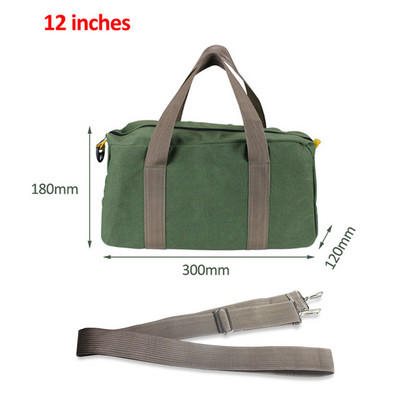 Kaasaskantav tööriistakott, suure mahutavusega hoiuruum Multifunktsionaalne veekindel remondivõti kruvikeeraja rulltööriista organiseerija lõuendist kandekott