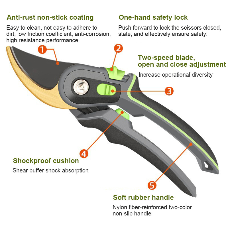 Plant Trim Horticulture Pruner Cut Secateur θάμνος Ψαλίδι κήπου Εργαλείο κλαδιών Ψαλίδια κλαδέματος οπωρώνων Σετ πτυσσόμενο πριόνι Νέο