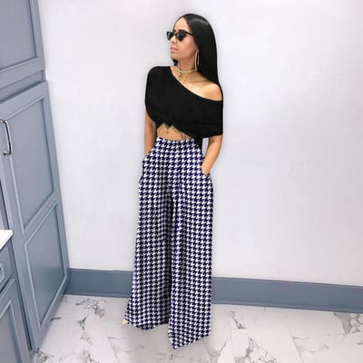 CM.YAYA Sieviešu taisnas bikses ar augstu vidukli Rudens ziema INS Streetwear Pamata platas garas bikses