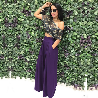 CM.YAYA Sieviešu taisnas bikses ar augstu vidukli Rudens ziema INS Streetwear Pamata platas garas bikses