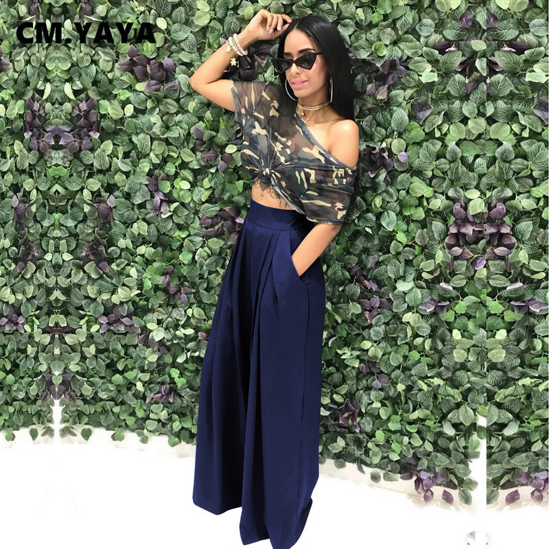 CM.YAYA Sieviešu taisnas bikses ar augstu vidukli Rudens ziema INS Streetwear Pamata platas garas bikses