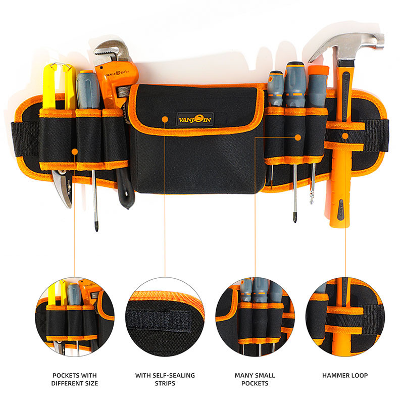 Profesionalna torba za alat Električarska naprtnjača Pojasevi za alate za teške uvjete rada Vodootporna Oxford tkanina Vijčani torbica za ključeve Organizator za alate