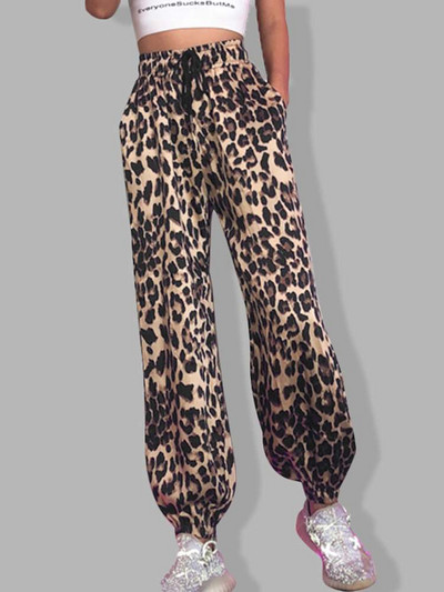 Celmia Ženske ležerne pantalone Streetwear Modne hlače Široke hlače za trčanje s leopard printom S vezicama Ljetne harem hlače 2023.