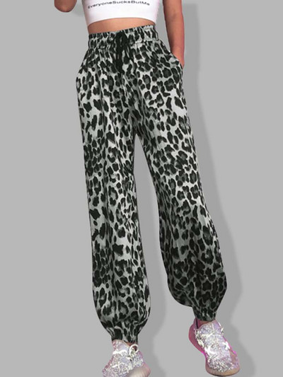 Celmia Ženske ležerne pantalone Streetwear Modne hlače Široke hlače za trčanje s leopard printom S vezicama Ljetne harem hlače 2023.