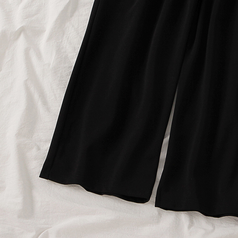 Ikdienas Bikses Sieviešu Pavasara Solid 3XL Vienkāršas Vispārīgas līdz potītei Elastīgs viduklis studentiem Harajuku korejiešu stila platas bikses