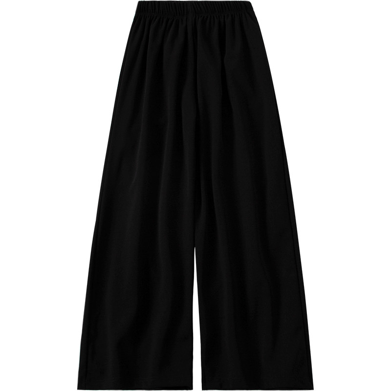 Ikdienas Bikses Sieviešu Pavasara Solid 3XL Vienkāršas Vispārīgas līdz potītei Elastīgs viduklis studentiem Harajuku korejiešu stila platas bikses