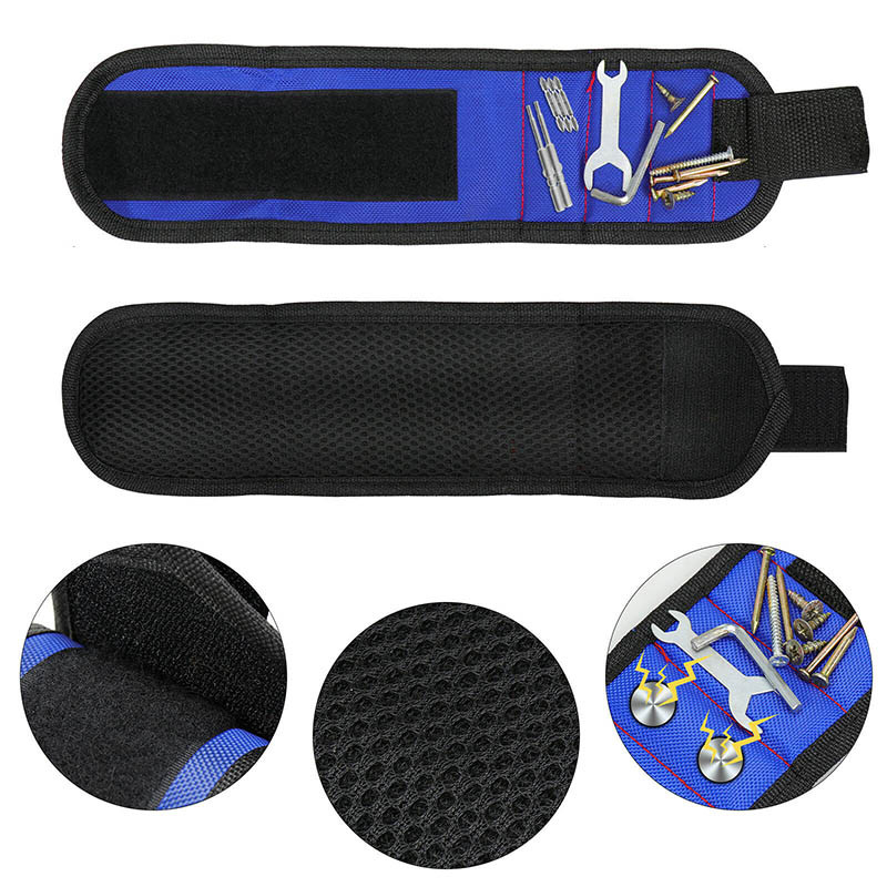 Magnetilise käepaelaga tööriistakott Kaasaskantav hoiustamisrandmerihmad Väikesed tööriistade korraldaja Kaitsekotid, mis sobivad kruvide jaoks, küünte puuriterad