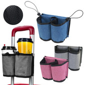 Bőrönd karfa tárolótáska Utazós vízpohár italtároló táska Húzórúd fogantyús univerzális táska