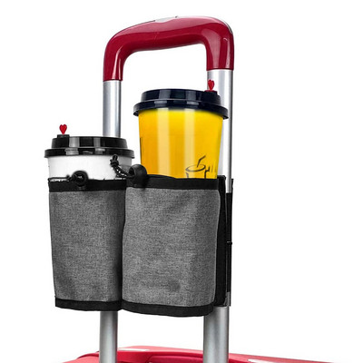 Bőrönd karfa tárolótáska Utazós vízpohár italtároló táska Húzórúd fogantyús univerzális táska